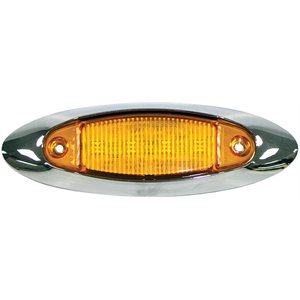 Light LED M / C OBLG W / CHRM BZL 4.75"X 1.50" MV